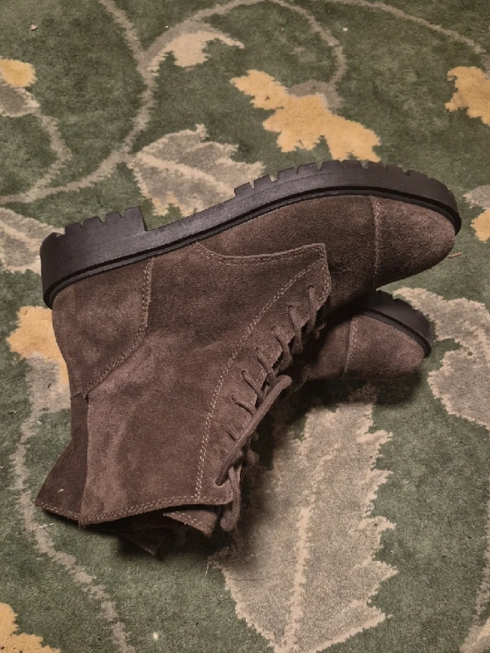 Lucky Brand Men's Dark Brown Suede Chukka Lace-Up Boots